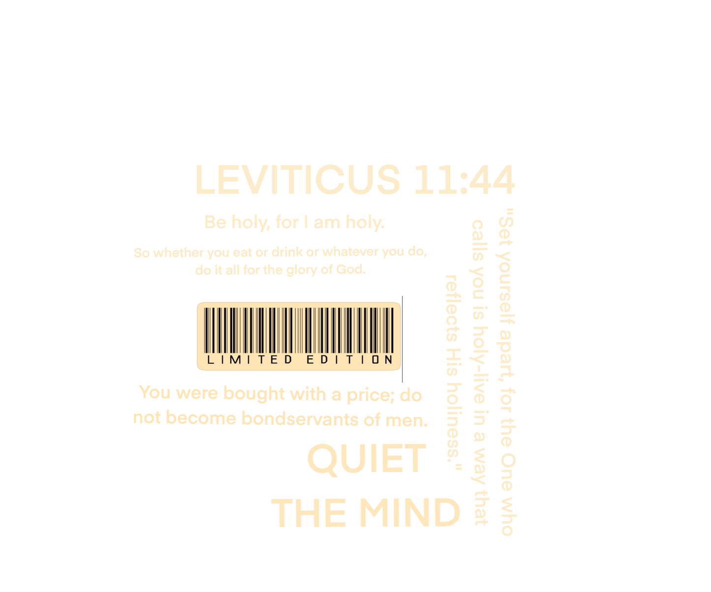 LEVITICUS 11:44 - French Terry Box Tee (limited edition)
